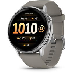 Smartwatch Garmin Venu 4, 45mm, AMOLED, GPS, Wi-Fi, silicon, Silver/Silver gray