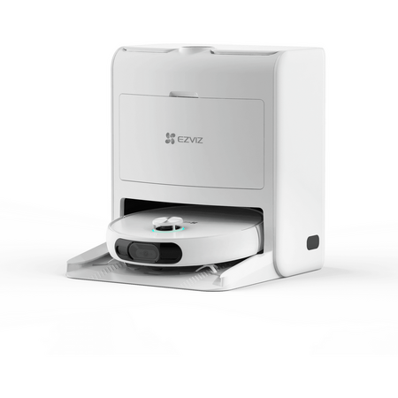 Aspirator robot EZVIZ RS2, 0.4l, 20V, autonomie max 220 min, Wi-Fi, functie mop, alb-negru