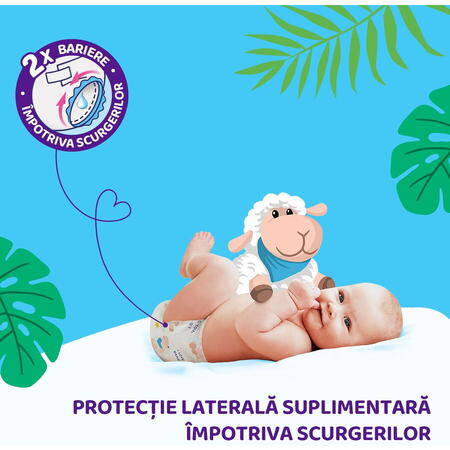 Scutece Pufies Sensitive, Marimea 3 Midi, 62 bucati, 6-10 kg, Maxi pack