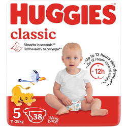 Scutece Huggies Classic Jumbo, nr 5, 11-25 kg, 38 buc