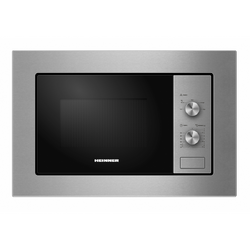 Heinner Cuptor cu microunde incorporabil HMW-MDBI20MI, 20 L, control mecanic, 800 W, 5 trepte de putere, Inox/Negru