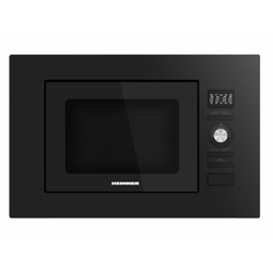 Heinner Cuptor cu microunde incorporabil HMW-MDBI20GD, 20 L, Control digital, 800 W, Grill, 5 trepte de putere, 8 programe, Negru