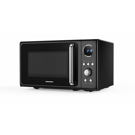 Cuptor cu microunde HMW-MD20DRBK, 20 L, CONTROL DIGITAL, 800W, 5 trepte de putere, Negru