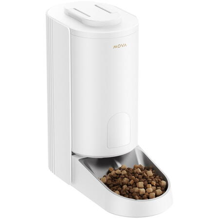 Dispenser Automat de Hrana pentru animale Mova PF10 Pro, 3.4 L, Alb