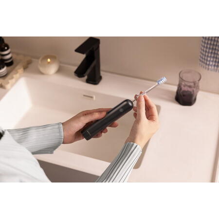Periuta de dinti electrica Mova Fresh Pro, 69000 vibratii/min, Wireless, Negru