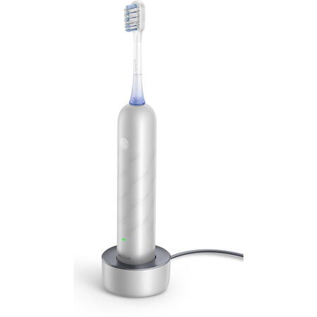 Periuta de dinti electrica Mova Fresh Pro, 69000 vibratii/min, Wireless, Argintiu