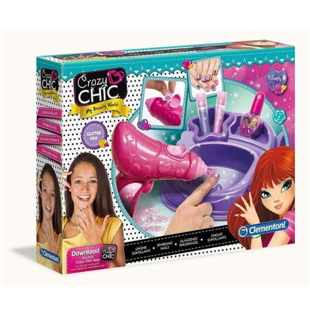 Set manichiura pentru copii Crazy Chic pistol cu sclipici