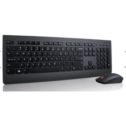 Set tastatura si mouse, Lenovo, 4X30H56796, Wireless, Cu un design modern si compact, Negru