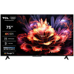 Televizor LED TCL 75V6C, Smart TV, 189 cm, Ultra HD 4K, Google TV, Clasa E