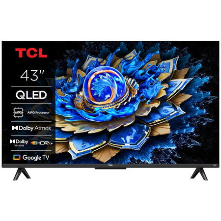Televizor QLED TCL 43T69C,  109cm, Ultra HD 4K, Smart TV, WiFi