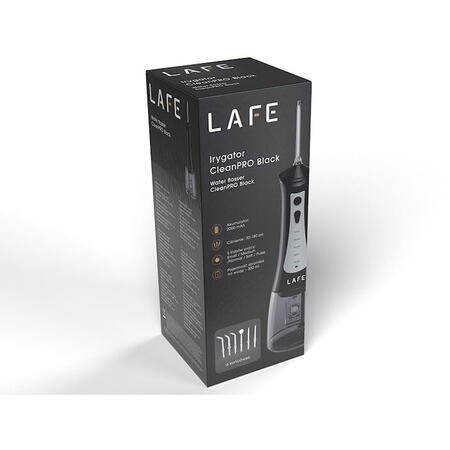 Irigator bucal CleanPRO Black, 5 moduri de functionare, cu 6 rezerve diferite, negru