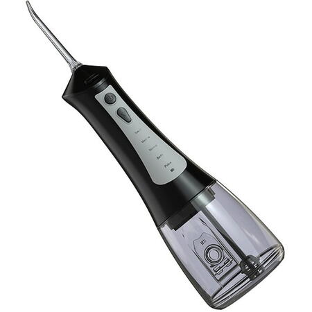 Irigator bucal CleanPRO Black, 5 moduri de functionare, cu 6 rezerve diferite, negru