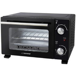 Mini cuptor electric Esperanza EKO007N Mini Oven, 10 L, 800 W, Negru