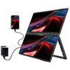 Dual monitor portabil Esentials Verbatim 15.6 FHD Dual Full HD Screens (1920  1080 each), IPS, 16:9