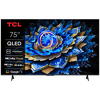 Televizor QLED TCL 75T69C, 189 cm, Ultra HD 4K, Smart Google TV, Clasa F