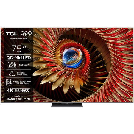 Televizor Mini LED TCL 75Q8C, 189 cm, Google TV, Ultra HD 4K, 100 Hz, Clasa D