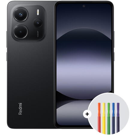 Telefon mobil Xiaomi Redmi Note 14, 6GB RAM, 128GB ROM, Midnight Black + Xiaomi High-capacity pen