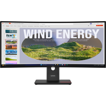 Monitor LED Lenovo ThinkVision T34WD-40 Curbat 34 inch UWQHD VA 4 ms 120 Hz USB-C