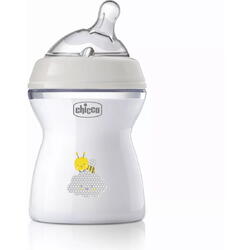 Biberon cu tetina din silicon Chicco Natural Feeling PP, 250ml, unisex, 2 luni+, 0% BPA