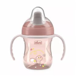 Cana de tranzitie pentru bebelusi Chicco, 200ml, 6 luni+, roz