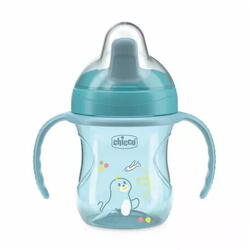 Cana de tranzitie pentru bebelusi Chicco, 200ml, 6 luni+, bleu