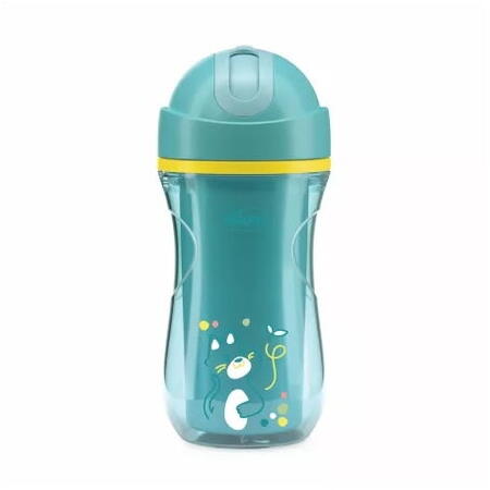 Cana sport termorezistenta cu pai pentru bebelusi Chicco, 266 ml, 14 luni+, bleu