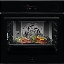 Cuptor incorporabil Electrolux LOA9S3XZ, 70 l, Gatire cu abur Sous Vide, Conectivitate WiFi, TFT Activ, Afisaj digital, 135 de programe predefinite, Senzor gatire, Grill, Control touch, Clasa energetica A++, Sticla neagra