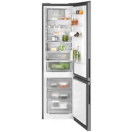 Combina frigorifica Electrolux LNT8MC36X, 363 l, Multi Flow, WiFi, Custom Flex, Control electronic, Iluminare LED, Usi reversibile, Clasa C, H 202 cm, Inox