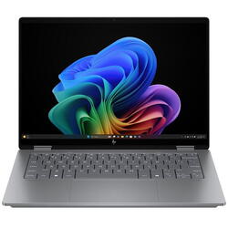 Laptop HP OmniBook X Flip 14-fk0022nn cu procesor AMD Ryzen™ AI 5 340 pana la 4.8GHz, 14.0" TOUCH, 3K, 16GB DDR5 RAM, 1TB SSD, AMD Radeon™ 840M Graphics, Windows 11 Home, Meteor Silver