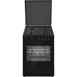 Aragaz Heinner HFSC-SME66IBK, gaz, 4 arzatoare,  Aprindere electrica, Dispozitiv de siguranta plita si cuptor, Negru